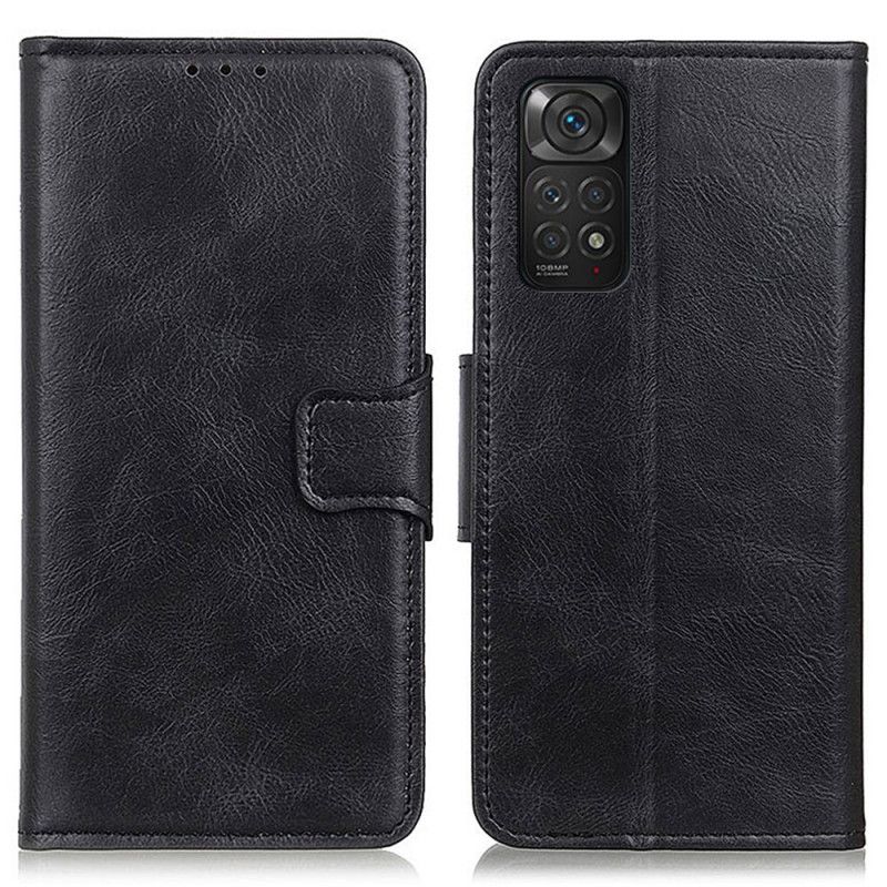 Flip Cover Xiaomi Redmi Note 11 / 11S Vendbar Lås I Lædereffekt