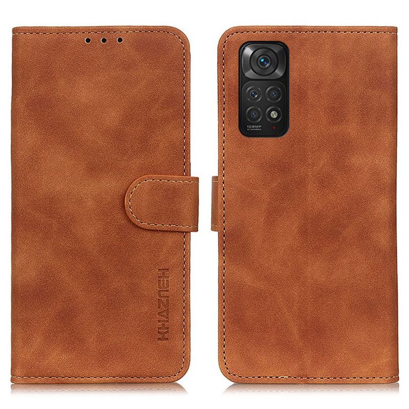 Flip Cover Xiaomi Redmi Note 11 / 11S Vintage Lædereffekt Khazneh