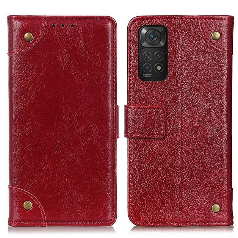 Flip Cover Xiaomi Redmi Note 11 / 11S Vintage Nitter Nappa Læderstil