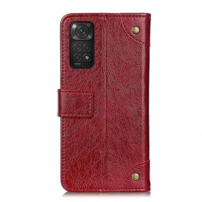 Flip Cover Xiaomi Redmi Note 11 / 11S Vintage Nitter Nappa Læderstil