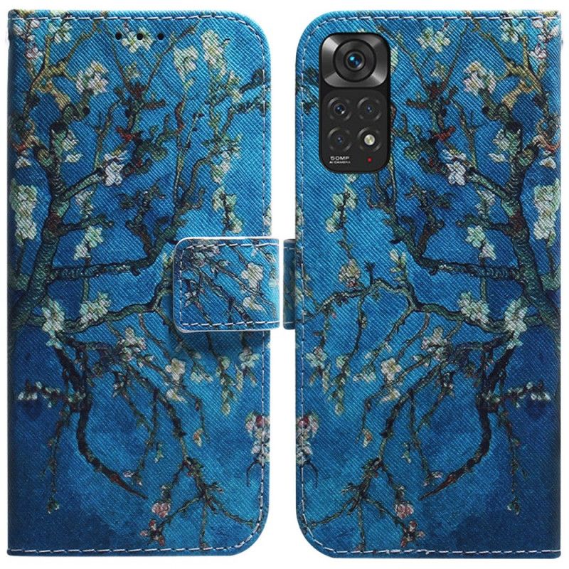 Læder Cover Xiaomi Redmi Note 11 / 11S Blomstrende Trægren