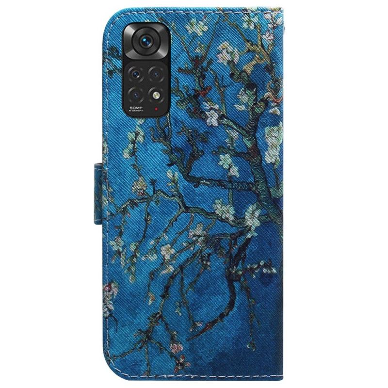 Læder Cover Xiaomi Redmi Note 11 / 11S Blomstrende Trægren