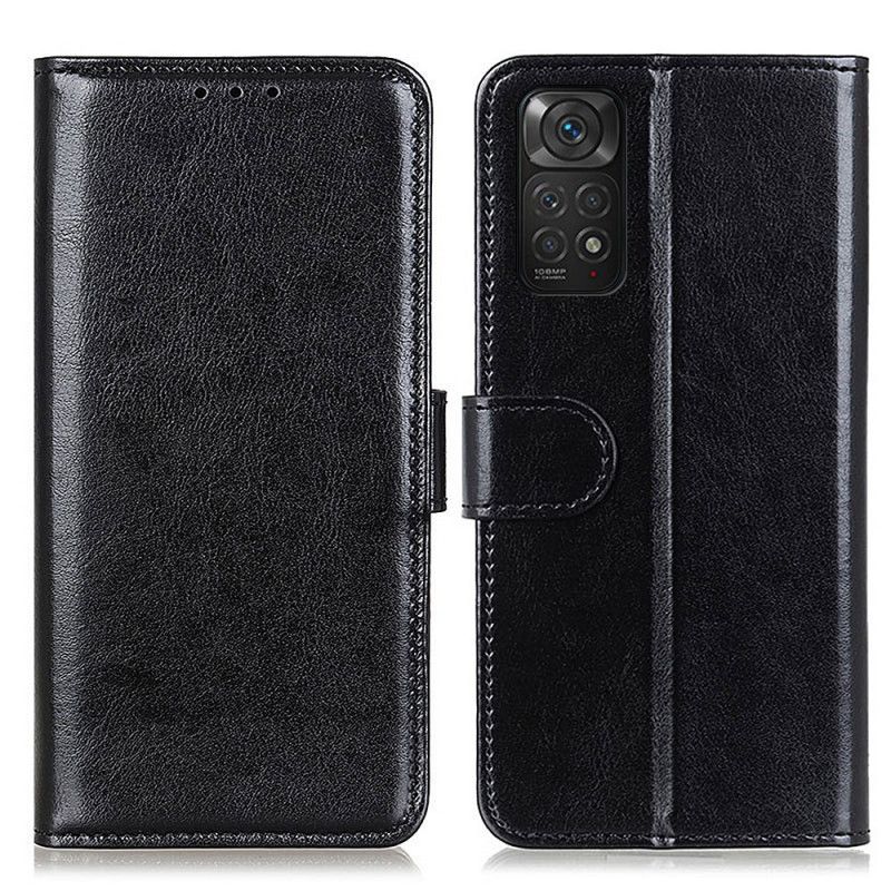 Læder Cover Xiaomi Redmi Note 11 / 11S Iskold Finhed