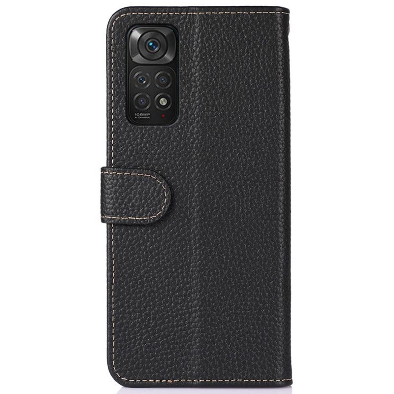 Læder Cover Xiaomi Redmi Note 11 / 11S Litchi Khazneh Læder