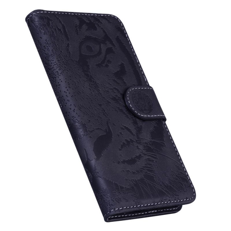 Læder Cover Xiaomi Redmi Note 11 / 11S Tiger Ansigtstryk