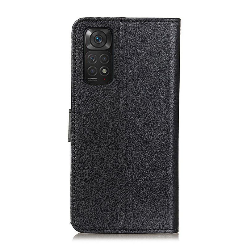 Læder Cover Xiaomi Redmi Note 11 / 11S Traditionelt Litchi