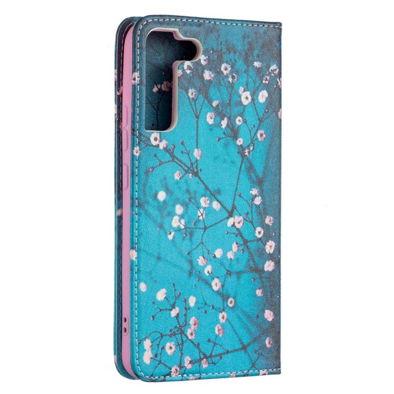 Cover Samsung Galaxy S22 Plus 5G Flip Cover Blomstrende Grene