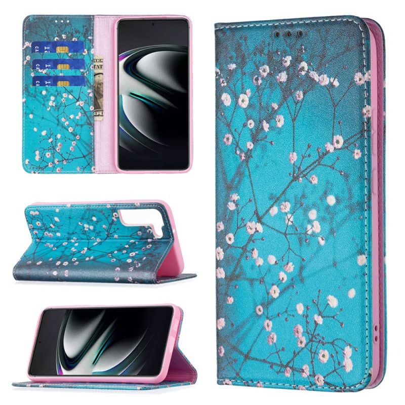 Cover Samsung Galaxy S22 Plus 5G Flip Cover Blomstrende Grene