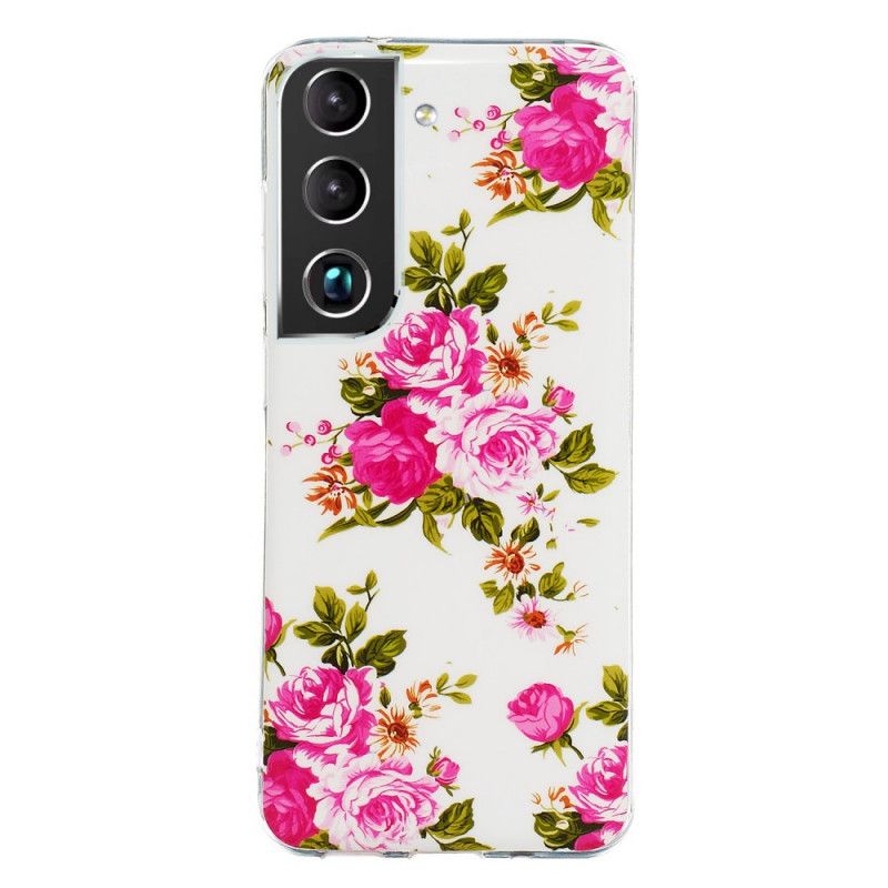 Cover Samsung Galaxy S22 Plus 5G Fluorescerende Frihedsblomster