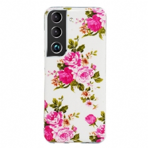 Cover Samsung Galaxy S22 Plus 5G Fluorescerende Frihedsblomster