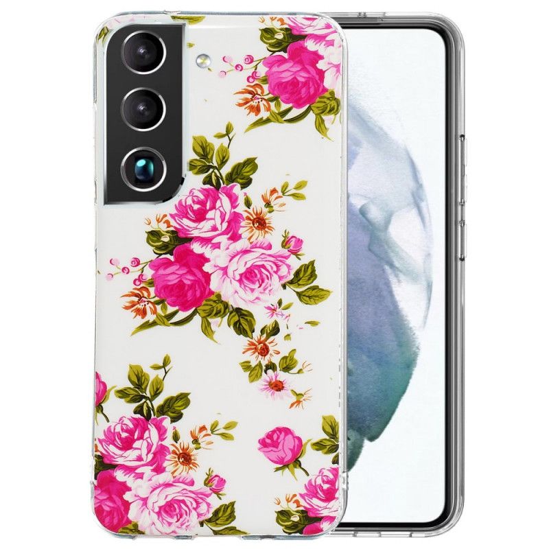 Cover Samsung Galaxy S22 Plus 5G Fluorescerende Frihedsblomster