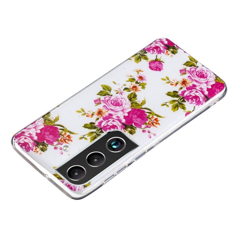 Cover Samsung Galaxy S22 Plus 5G Fluorescerende Frihedsblomster