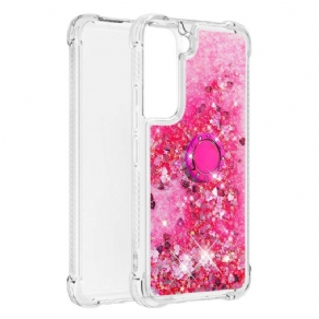 Cover Samsung Galaxy S22 Plus 5G Glitter Ring-støtte