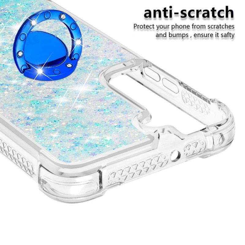 Cover Samsung Galaxy S22 Plus 5G Glitter Ring-støtte