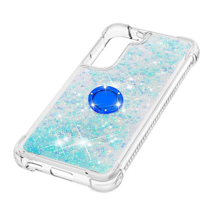 Cover Samsung Galaxy S22 Plus 5G Glitter Ring-støtte