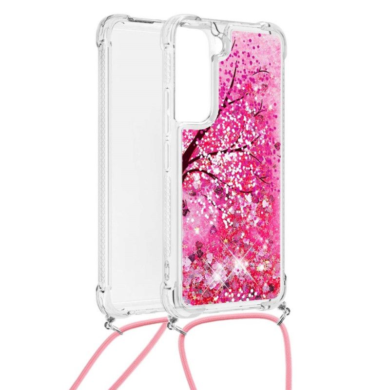 Cover Samsung Galaxy S22 Plus 5G Pailletter Med Snor