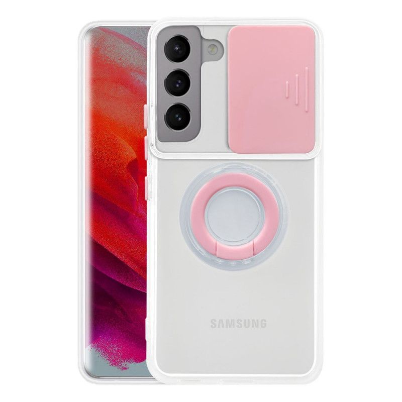 Cover Samsung Galaxy S22 Plus 5G Ringstøtte Og Linsebeskyttere