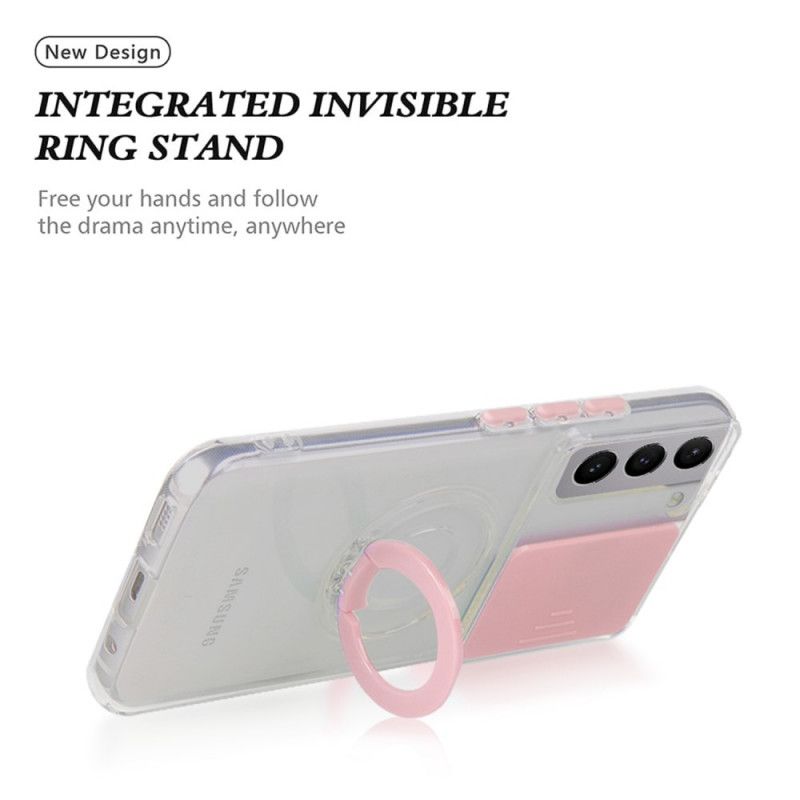 Cover Samsung Galaxy S22 Plus 5G Ringstøtte Og Linsebeskyttere