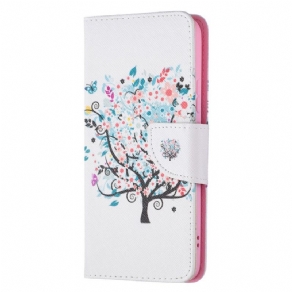 Flip Cover Samsung Galaxy S22 Plus 5G Blomstret Træ