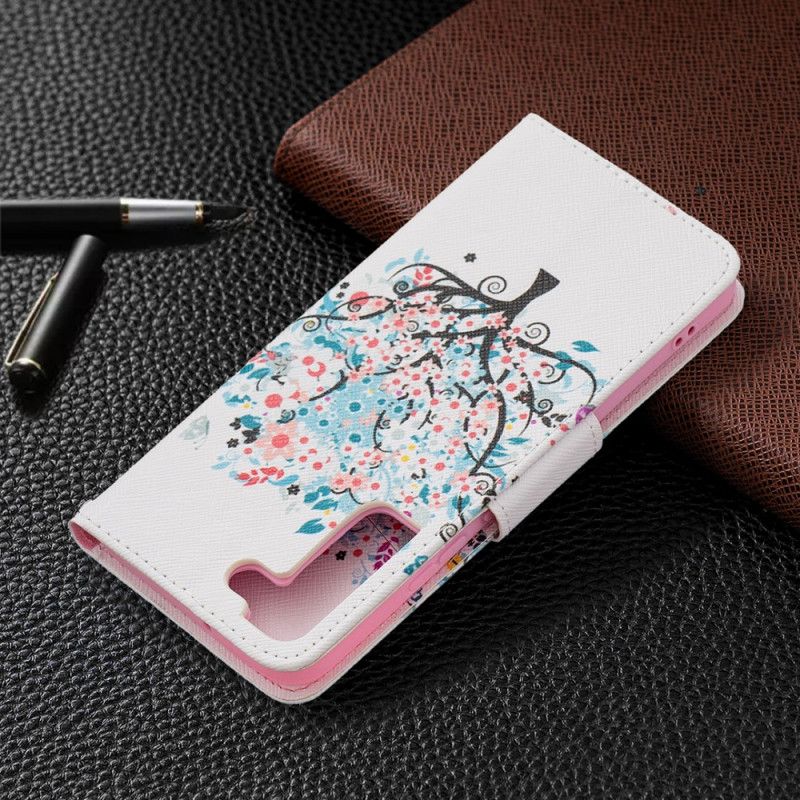 Flip Cover Samsung Galaxy S22 Plus 5G Blomstret Træ