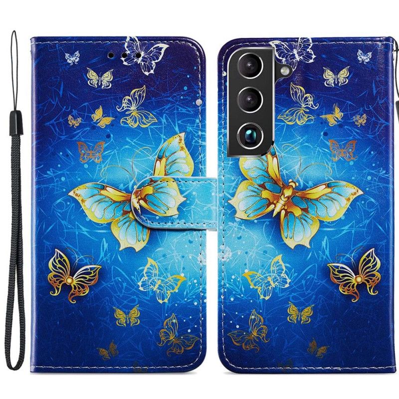 Flip Cover Samsung Galaxy S22 Plus 5G Flyvende Sommerfugle