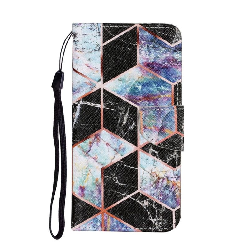 Flip Cover Samsung Galaxy S22 Plus 5G Geometrisk Marmor