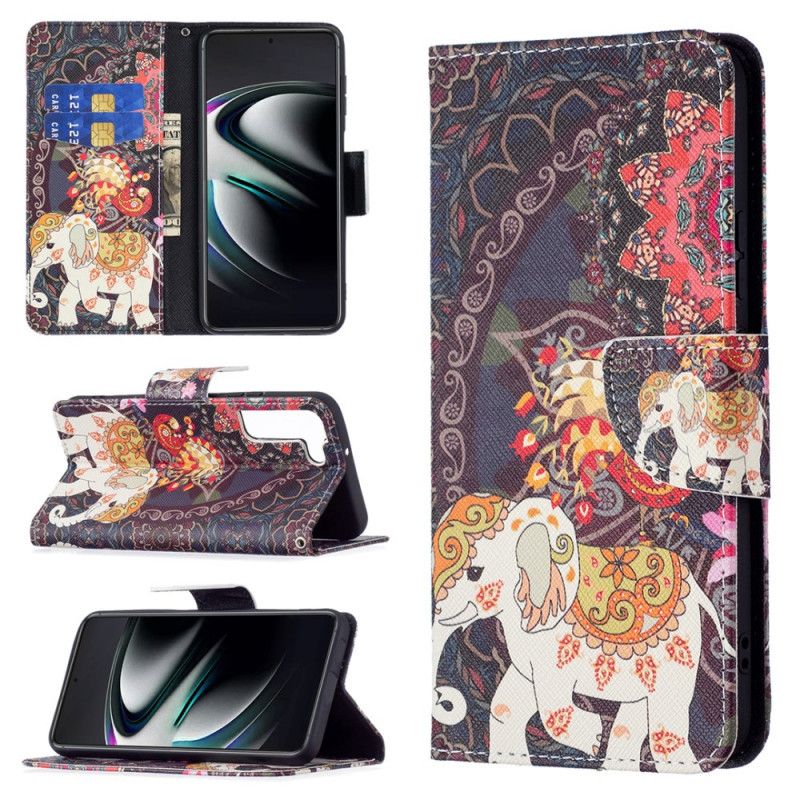 Flip Cover Samsung Galaxy S22 Plus 5G Indisk Elefant