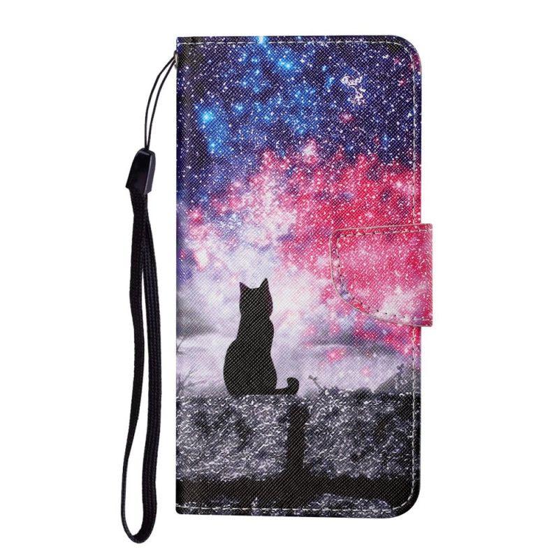 Flip Cover Samsung Galaxy S22 Plus 5G Kattehistorier Med Snor