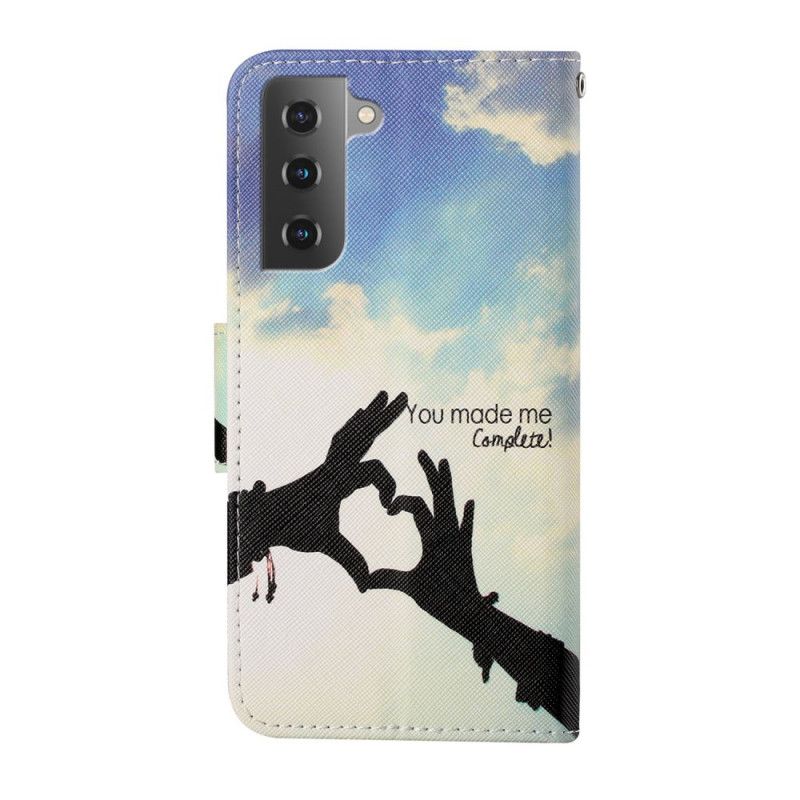 Flip Cover Samsung Galaxy S22 Plus 5G Komplet Med Snor