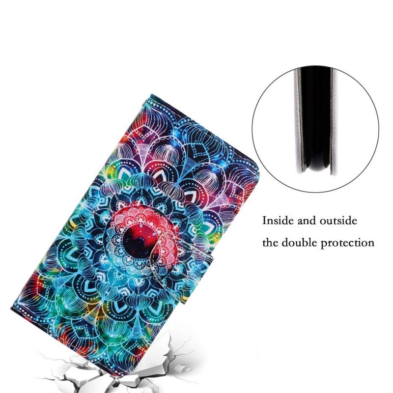 Flip Cover Samsung Galaxy S22 Plus 5G Med Snor Flashy Strappy Mandala