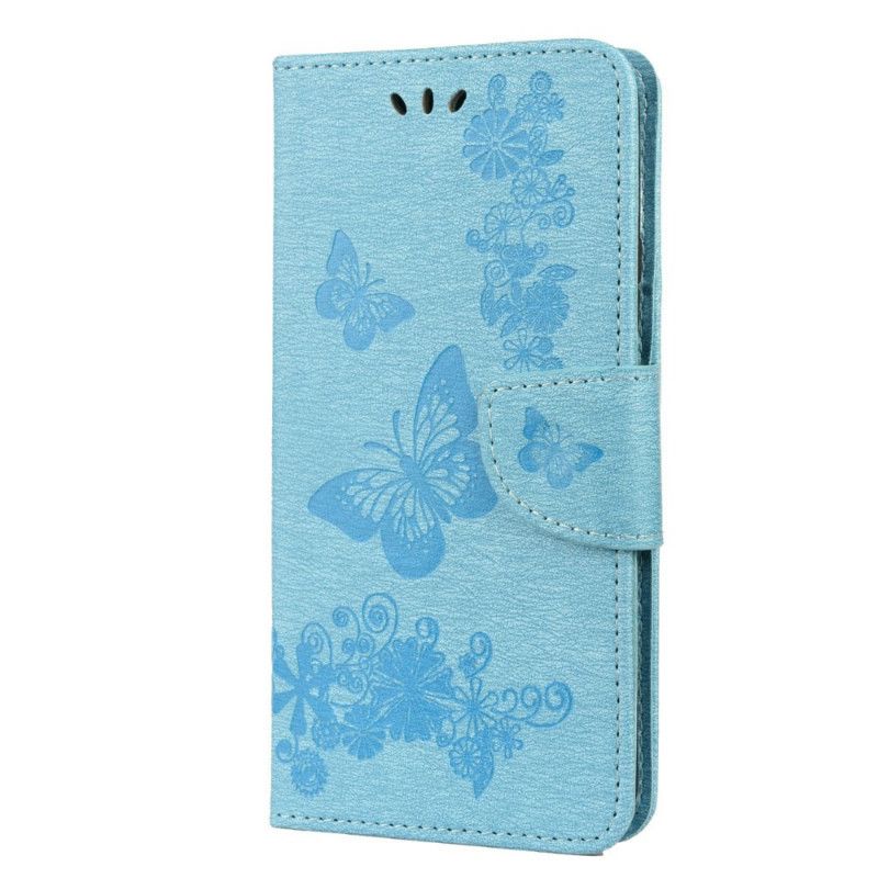 Flip Cover Samsung Galaxy S22 Plus 5G Med Snor Splendid Strap Sommerfugle