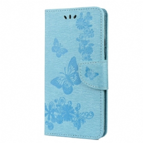 Flip Cover Samsung Galaxy S22 Plus 5G Med Snor Splendid Strap Sommerfugle