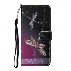 Flip Cover Samsung Galaxy S22 Plus 5G Med Snor Thong Dragonflies