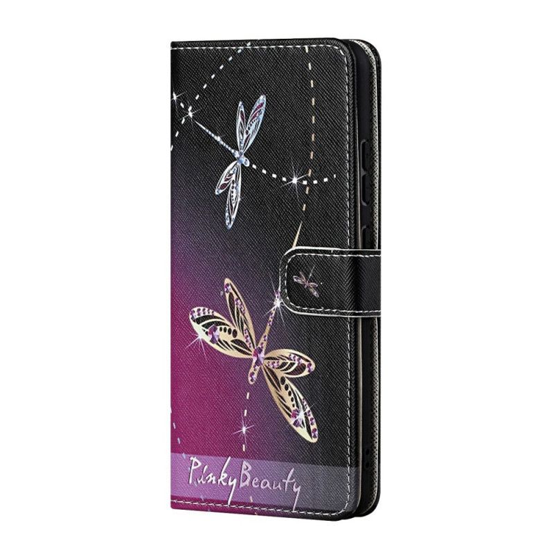 Flip Cover Samsung Galaxy S22 Plus 5G Med Snor Thong Dragonflies