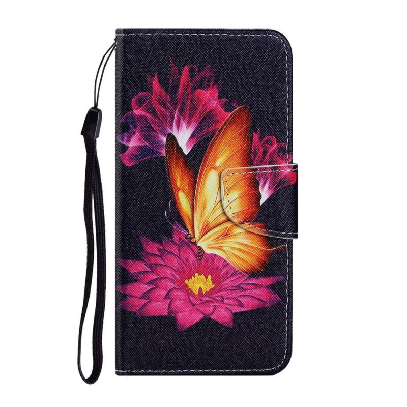 Flip Cover Samsung Galaxy S22 Plus 5G Sommerfugl Og Lotus