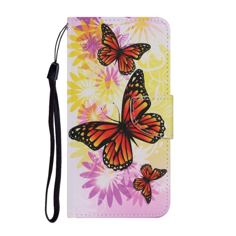 Flip Cover Samsung Galaxy S22 Plus 5G Sommerfugle Og Sommerblomster