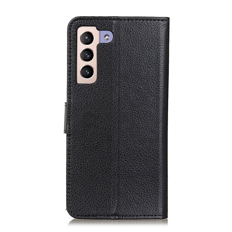 Flip Cover Samsung Galaxy S22 Plus 5G Traditionelt Litchi-læder