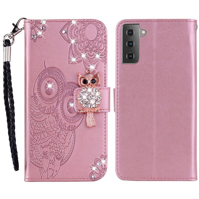 Flip Cover Samsung Galaxy S22 Plus 5G Ugle Mandala Og Charm