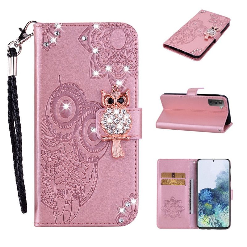 Flip Cover Samsung Galaxy S22 Plus 5G Ugle Mandala Og Charm