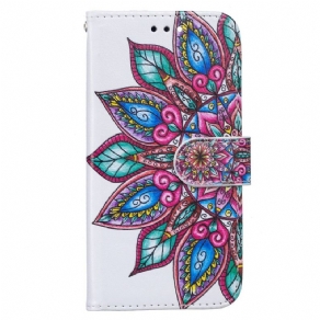 Læder Cover Samsung Galaxy S22 Plus 5G Mandala Tegnet