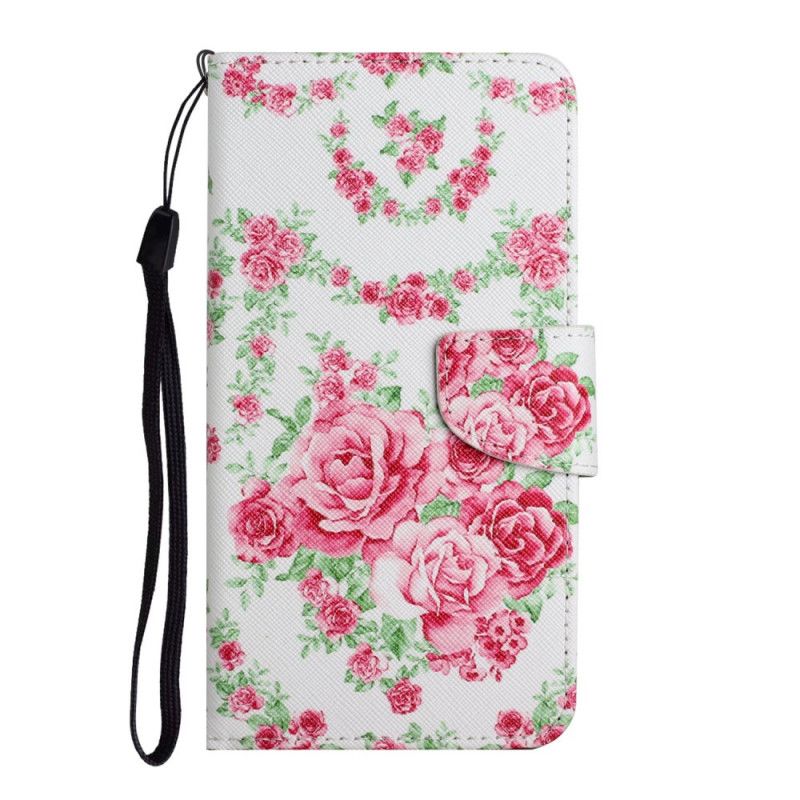 Læder Cover Samsung Galaxy S22 Plus 5G Royal Liberty Blomster