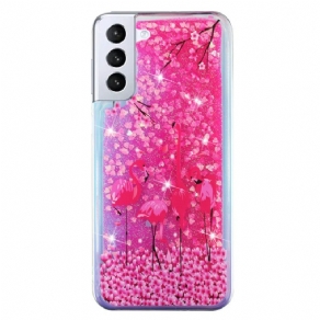 Mobilcover Samsung Galaxy S22 Plus 5G Flamingo Pailletter