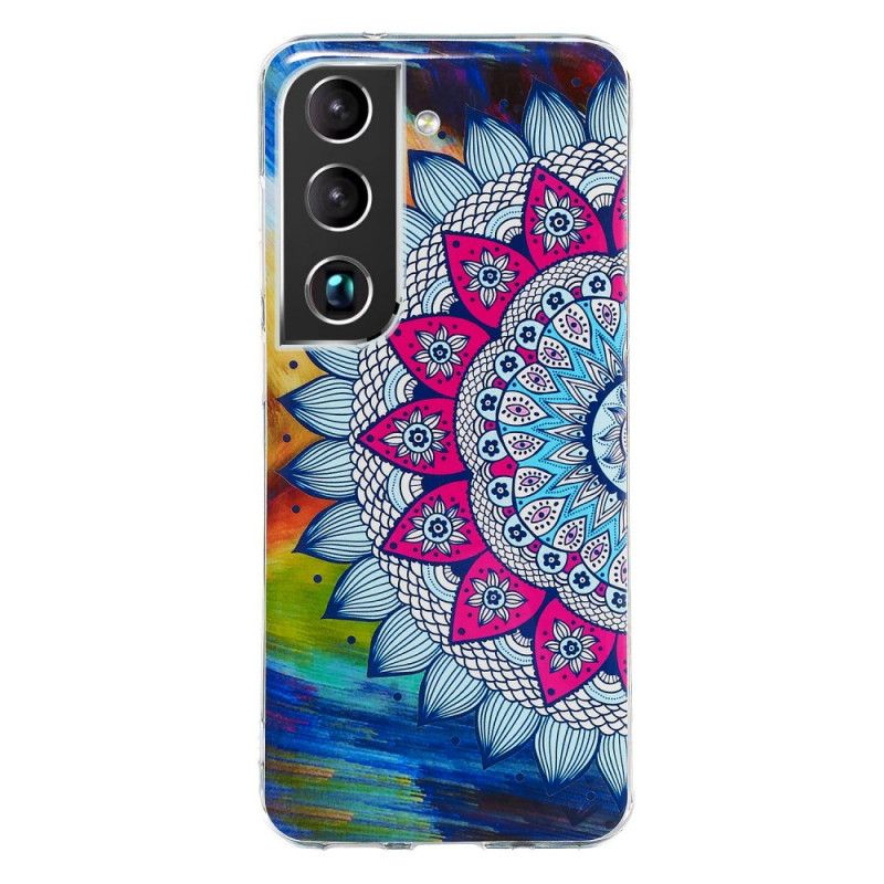 Mobilcover Samsung Galaxy S22 Plus 5G Fluorescerende Blomsterserie