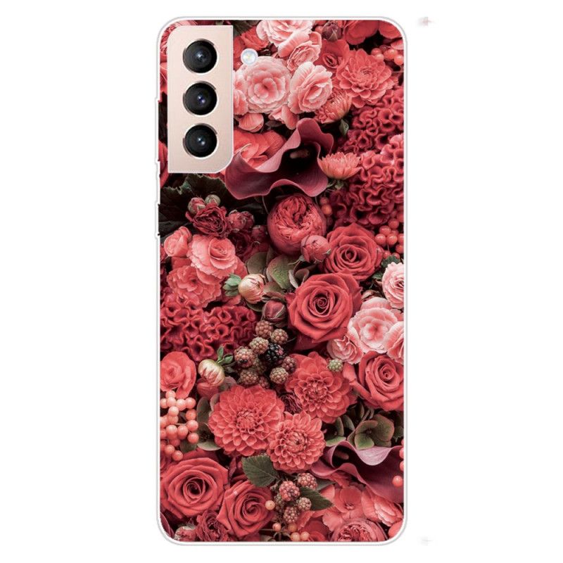 Mobilcover Samsung Galaxy S22 Plus 5G Pink Blomster