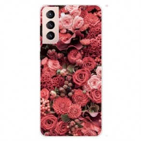 Mobilcover Samsung Galaxy S22 Plus 5G Pink Blomster