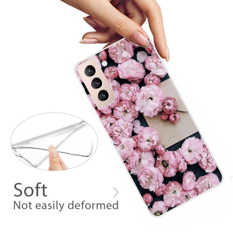 Mobilcover Samsung Galaxy S22 Plus 5G Pink Blomster