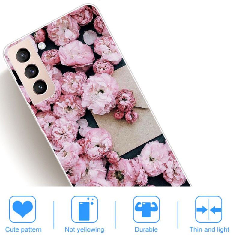 Mobilcover Samsung Galaxy S22 Plus 5G Pink Blomster