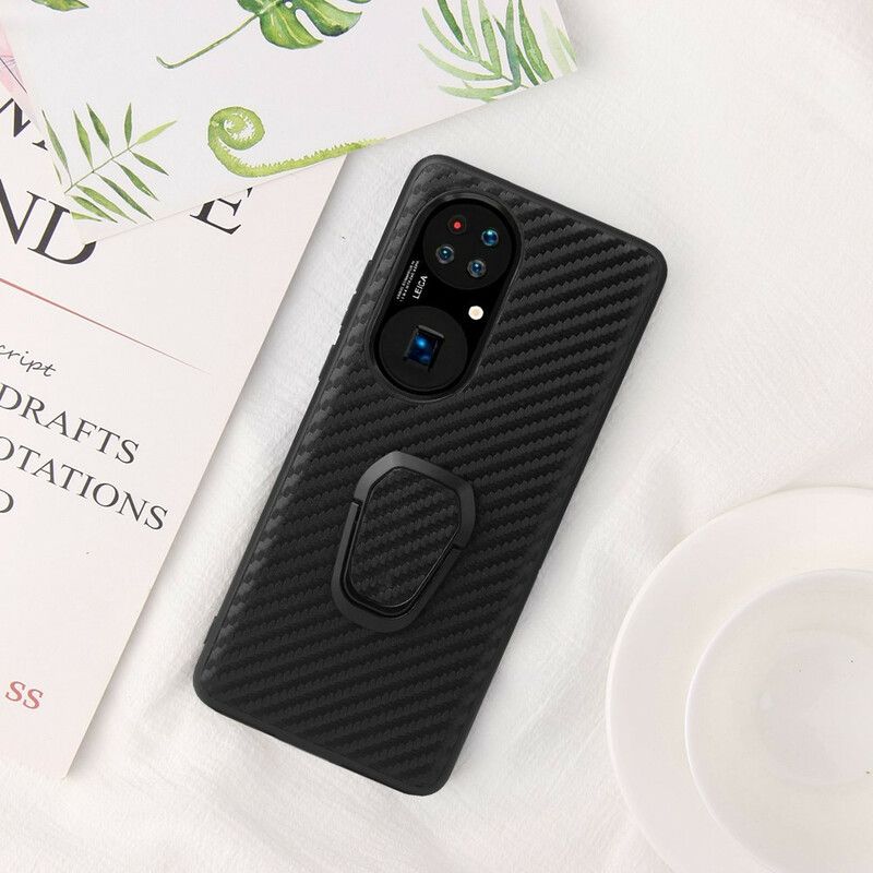 Cover Huawei P50 Pro Carbon Fiber Ring-support