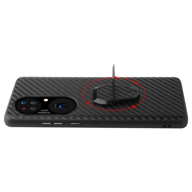 Cover Huawei P50 Pro Carbon Fiber Ring-support