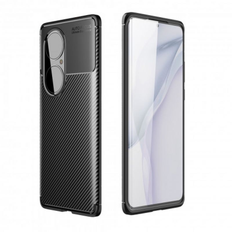 Cover Huawei P50 Pro Fleksibel Kulfibertekstur